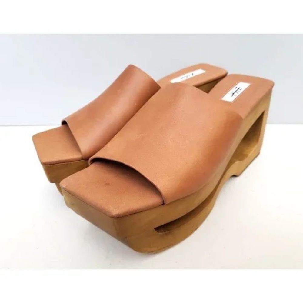 ZIGI Ketrin 90s Chunky Platform Sandals Size 7 Brown Leather Retro Y2K Sandals